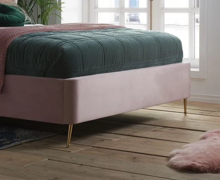 Como Pink Ottoman Bed Frame